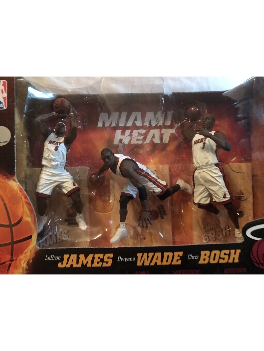 McFarlane NBA Miami Heat LeBron James, Dwyane Wade, Chris Bosh Figures Series 19